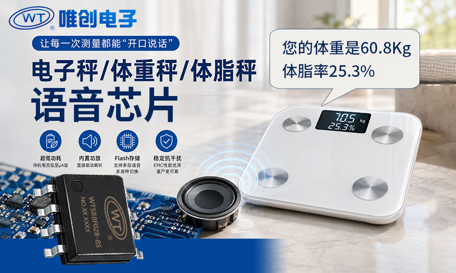 电子秤/体重秤/体脂秤为什么都离不开唯创电子的语音芯片？