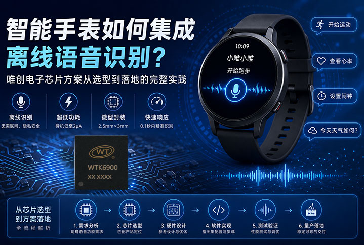 智能手表如何集成离线语音识别？唯创电子芯片方案从选型到落地的完整实践