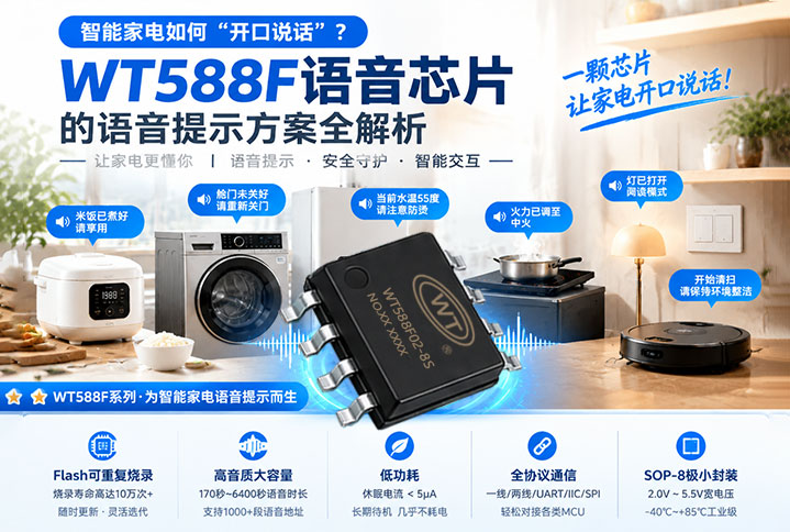 智能家电如何“开口说话”？WT588F语音芯片的语音提示方案全解析